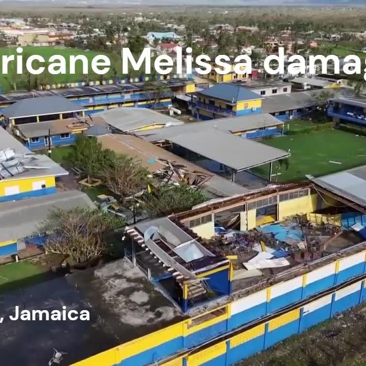 Drone video shows damage in Jamaica from Hurricane Melissa